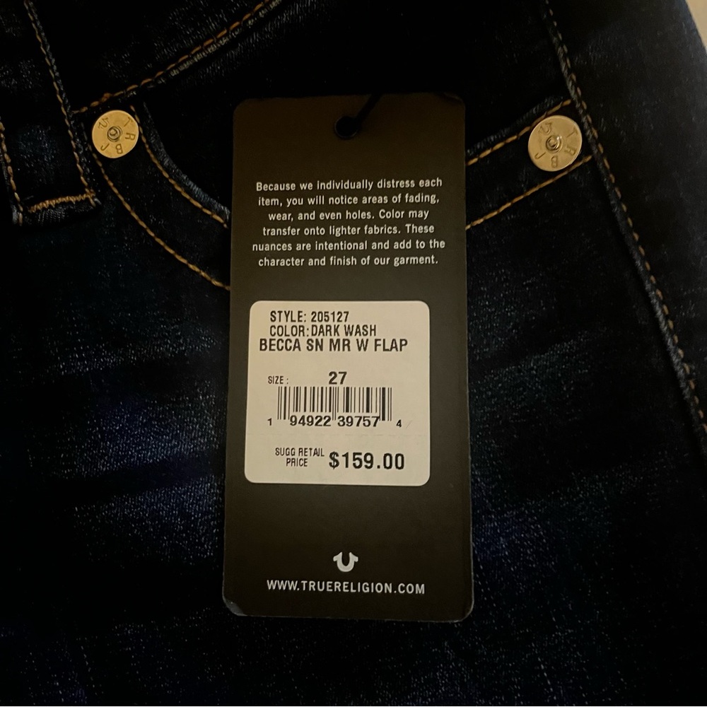 NWT Bootcut True Religion Jeans - Picture 2 of 3